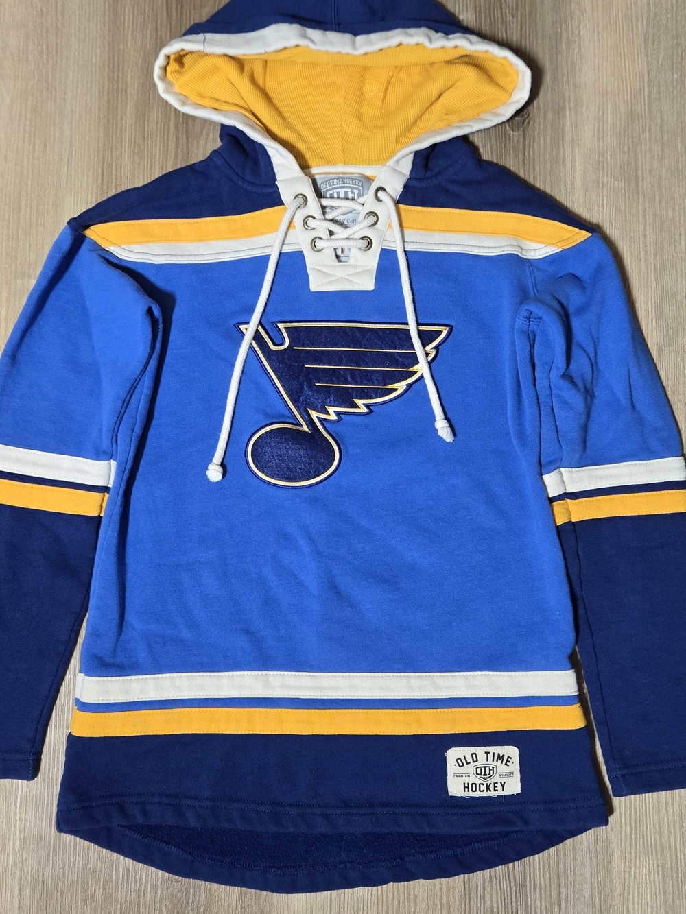 NHL St. Louis Blues Royal Blue & Gold Hooded Hockey Jersey